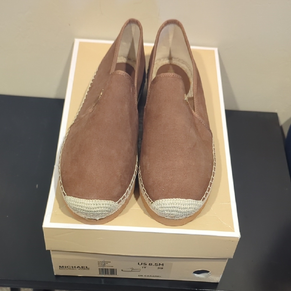 Michael Kors Tan Slip-On Espadrilles